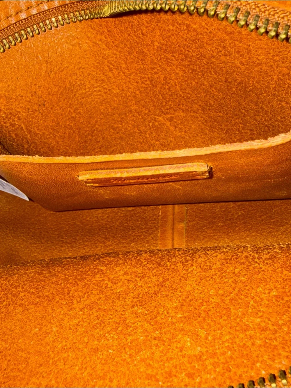 Madewell The Sydney Zip-Top Crossbody Bag Burnished Caramel 100% Cow Leather